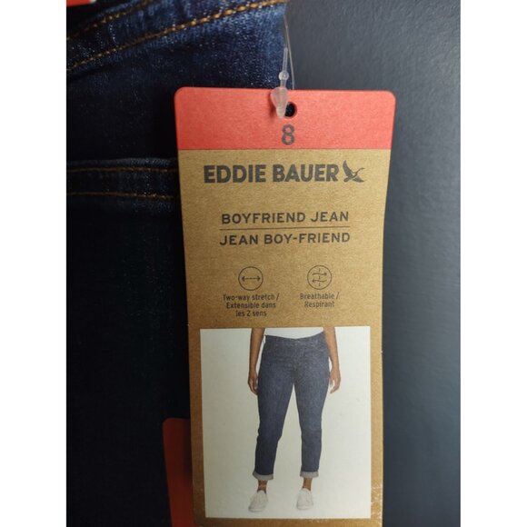 Eddie Bauer Women’s Boyfriend Jeans Size 8 Medium Wash Denim Casual - Picture 9 of 13